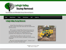 Tablet Screenshot of lehighvalleystumpremoval.com